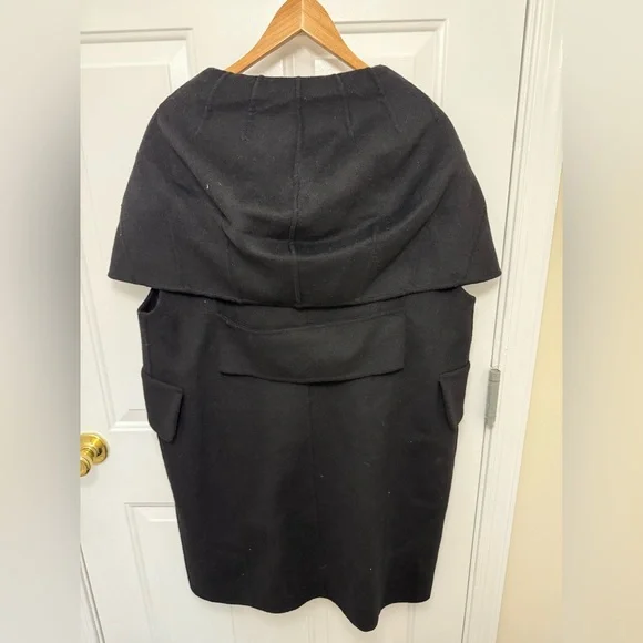 Derek Lam 10 Crosby Wool Blend shawl Overcoat Vest Size 12 Designer Quiet Luxury - Picture 4 of 6